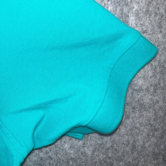 BOSS Hugo Boss Polo Shirt Men's XL Turquoise Pima Cotton Embroidered Logo - Picture 8 of 11